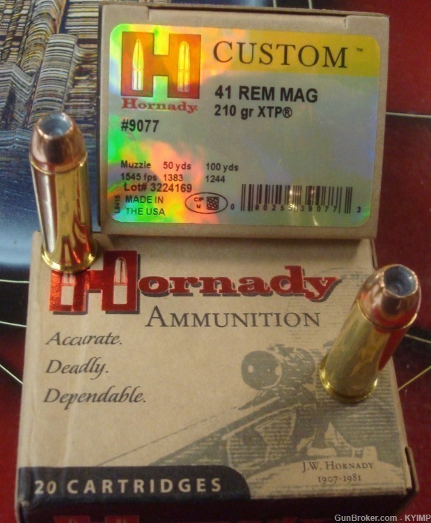 100 HORNADY 41 Magnum 210 grain XTP new Custom JHP ammunition 9077-img-1