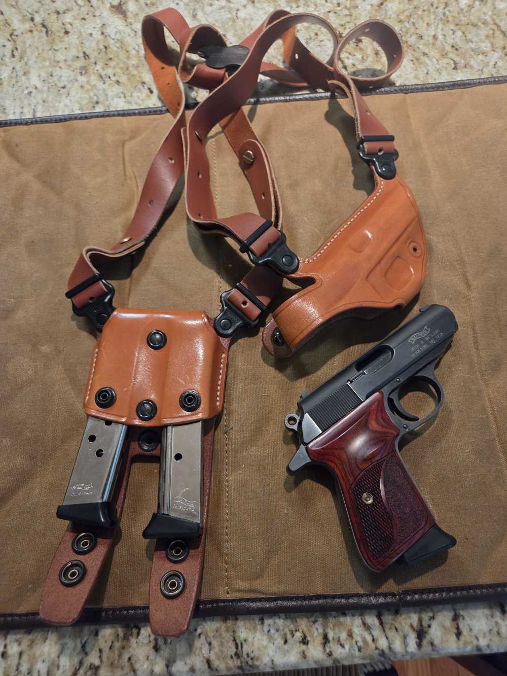 Walther PPK/S .380 Pistol, custom grips, 3 mags, holsters - Penny Auction-img-1