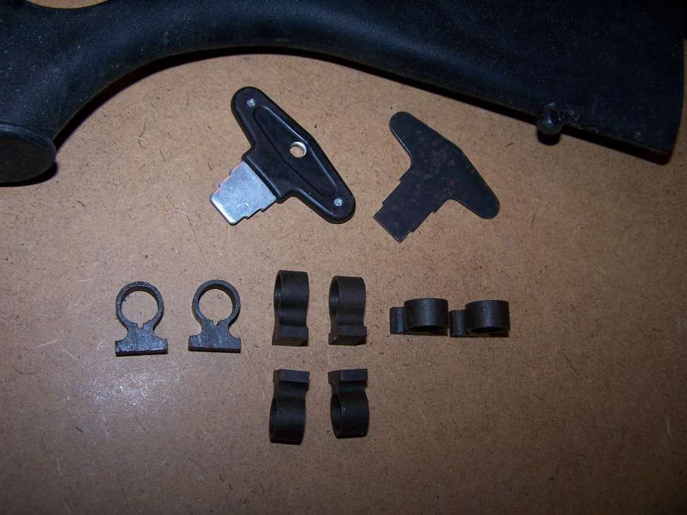 Parts, 1  Z stock + butt pad, 6  Swed  sling bases , 2 chocks, sights unfin-img-5