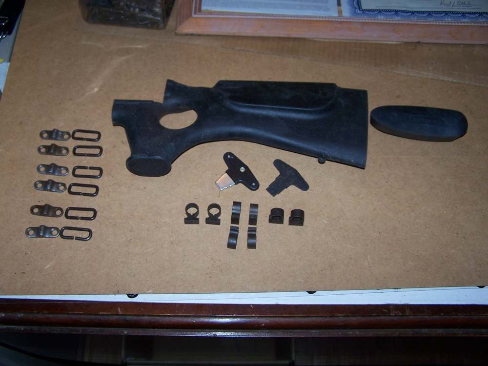 Parts, 1  Z stock + butt pad, 6  Swed  sling bases , 2 chocks, sights unfin-img-2
