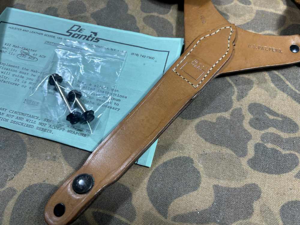 MAC-10/11 Shoulder Holster VTG 80s DeSantis RPB M10 Cobray M11 EXC RARE -img-2