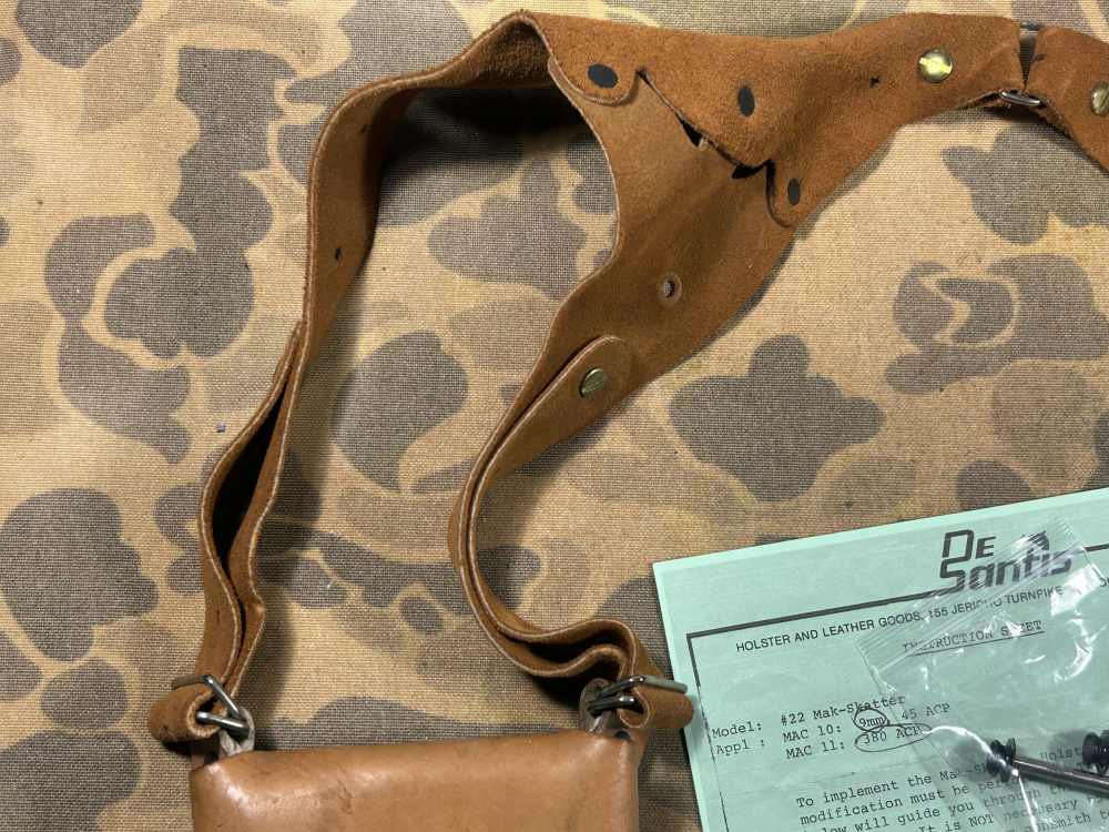 MAC-10/11 Shoulder Holster VTG 80s DeSantis RPB M10 Cobray M11 EXC RARE -img-14