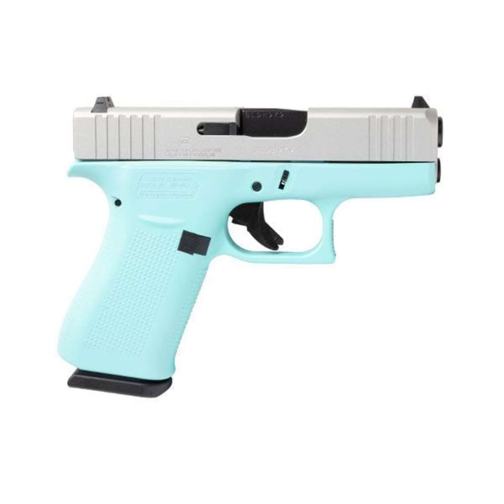 Glock 43X 9mm Pistol, Robin's Egg Blue-img-0