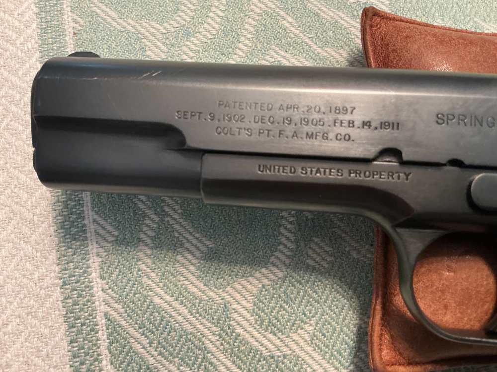  Springfield Armory Colt Patent WW1 Model of 1911 .45 Pistol SN76212 95%+-img-4