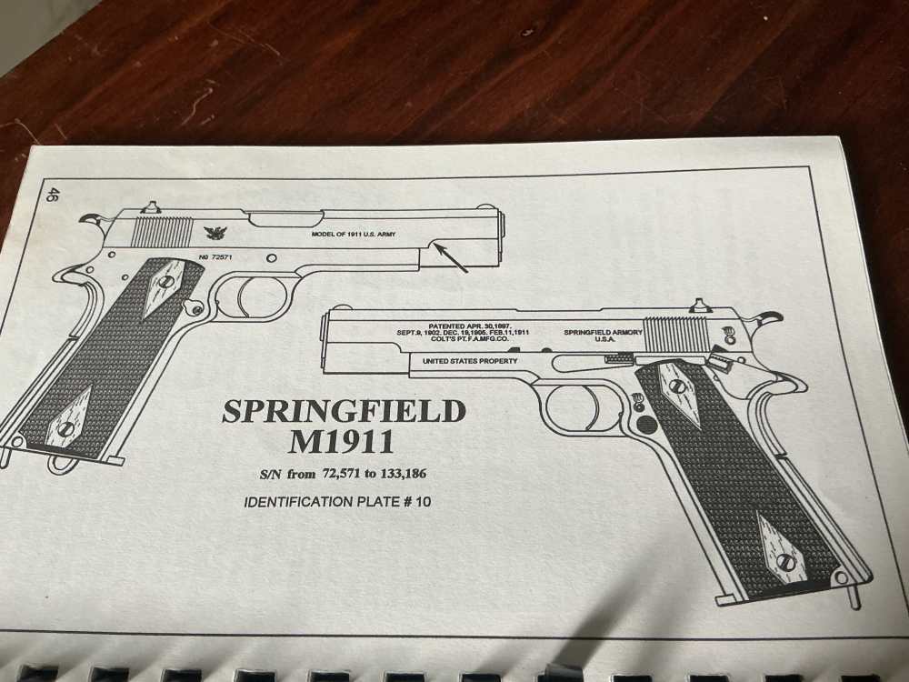  Springfield Armory Colt Patent WW1 Model of 1911 .45 Pistol SN76212 95%+-img-40