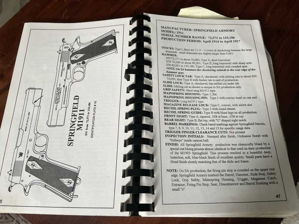  Springfield Armory Colt Patent WW1 Model of 1911 .45 Pistol SN76212 95%+-img-39