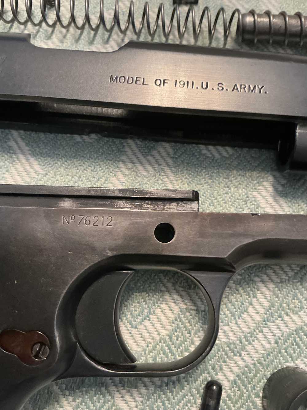  Springfield Armory Colt Patent WW1 Model of 1911 .45 Pistol SN76212 95%+-img-30