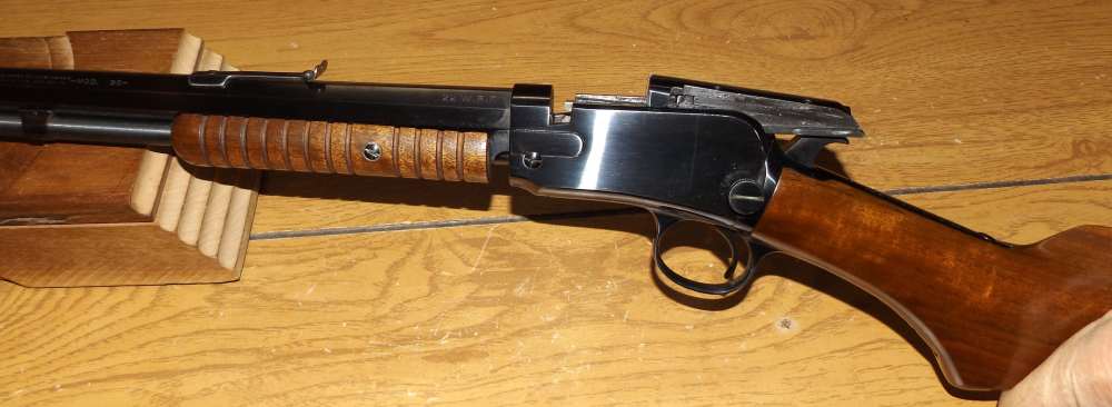 SCARCE VINTAGE RIFLE Winchester 1890 PISTOL GRIP DELUXE Walnut Stock 22 WRF-img-14