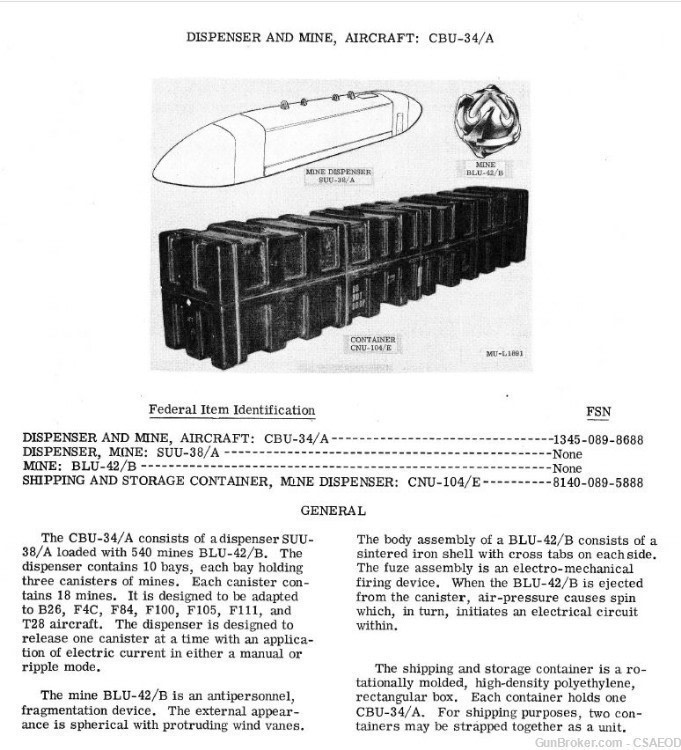 U.S.  EXPERIMENTAL BIO-CHEMICAL SPIN CLUSTER BOMB PLUS REFERENCE MANUAL #15-img-10