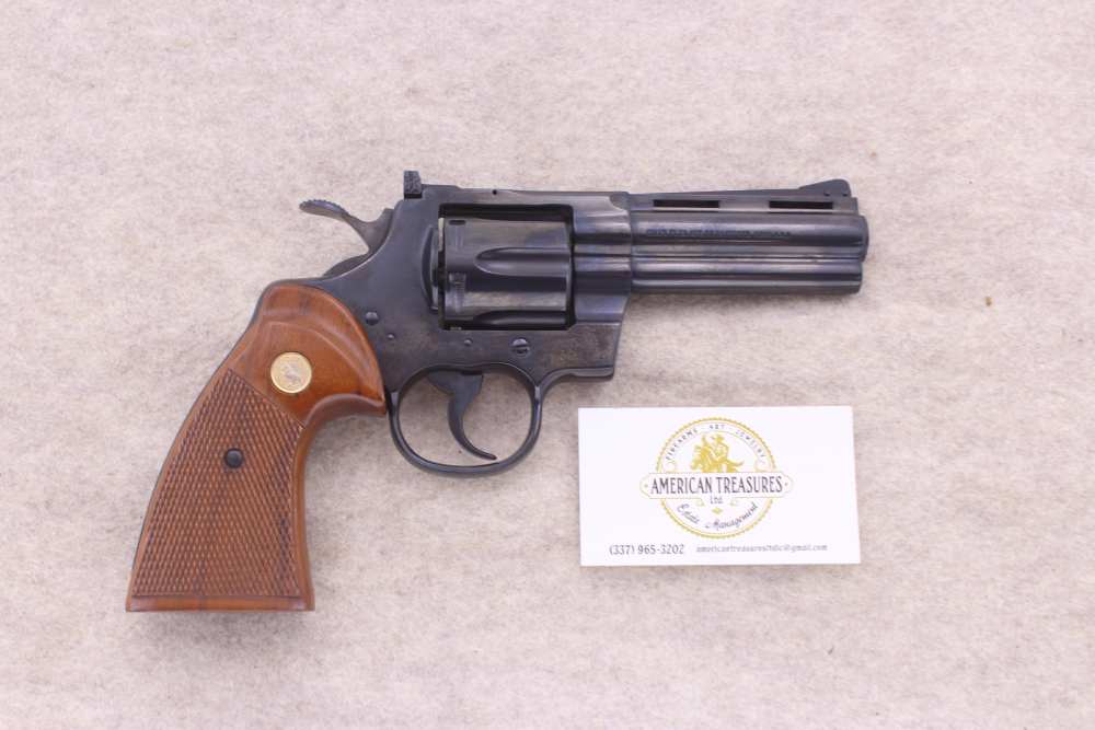 Colt Python 357Mag/38Spl/4" Blued Gen 1 1980 "V" High Condition -img-0