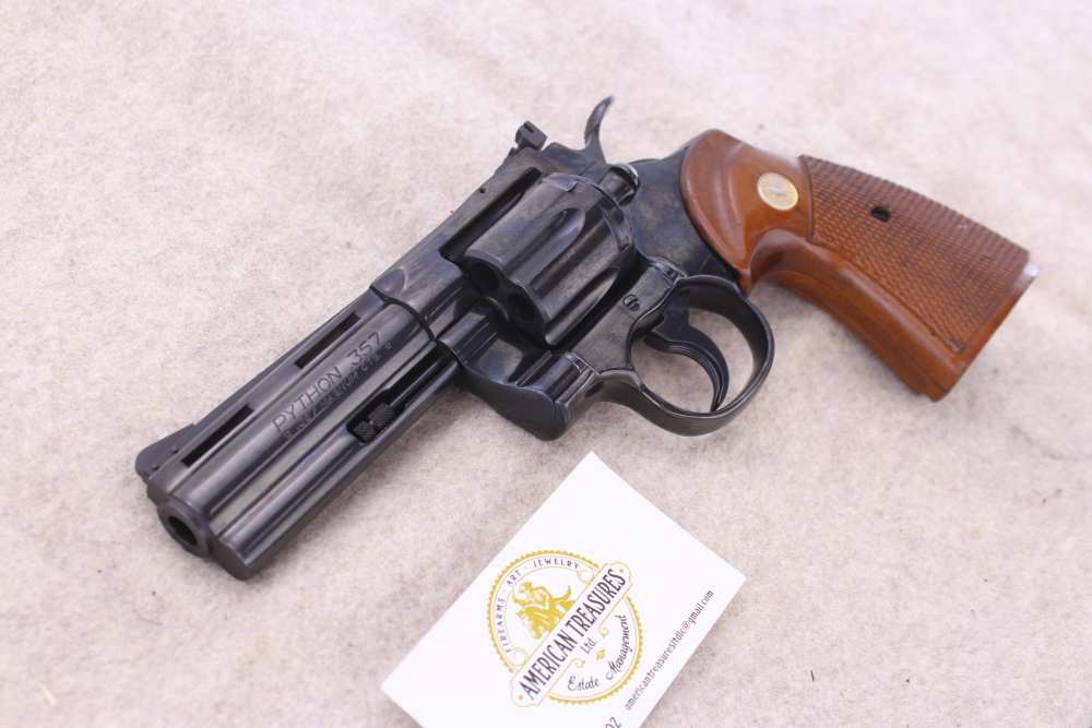 Colt Python 357Mag/38Spl/4" Blued Gen 1 1980 "V" High Condition -img-2