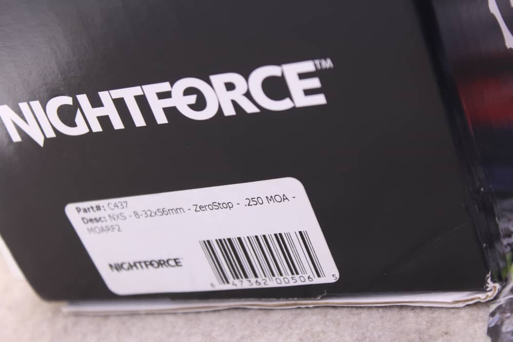 Nightforce NXS 8-32x56mm C437 ZeroStop .250 MOA 30mm Tube Open Box -img-1