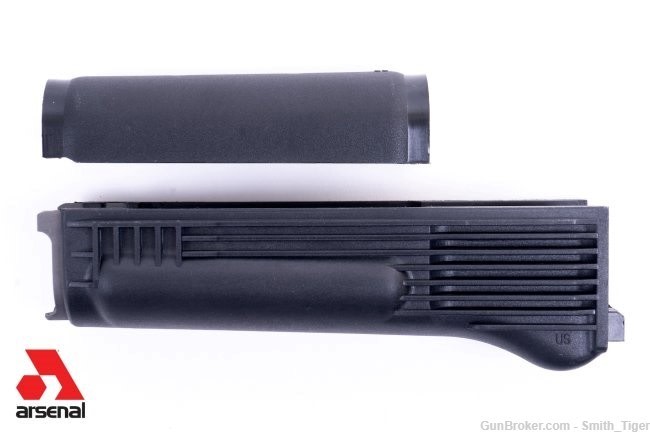 Arsenal AK Black Polymer Handguard Set & Stainless Steel Heat Shield Milled-img-0