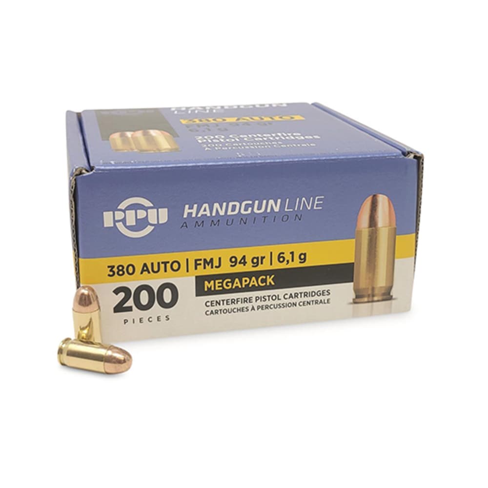 500 Rounds - 380 ACP 94 Grain Brass FMJ Prvi Partizan Handgun Ammo PPU-img-2