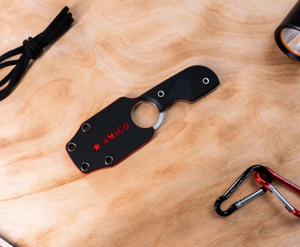 KIZLYAR SUPREME AMIGO Z — RUSSIAN FIXED BLADE NECK KNIFE — AUS-8 STEEL — G1-img-4