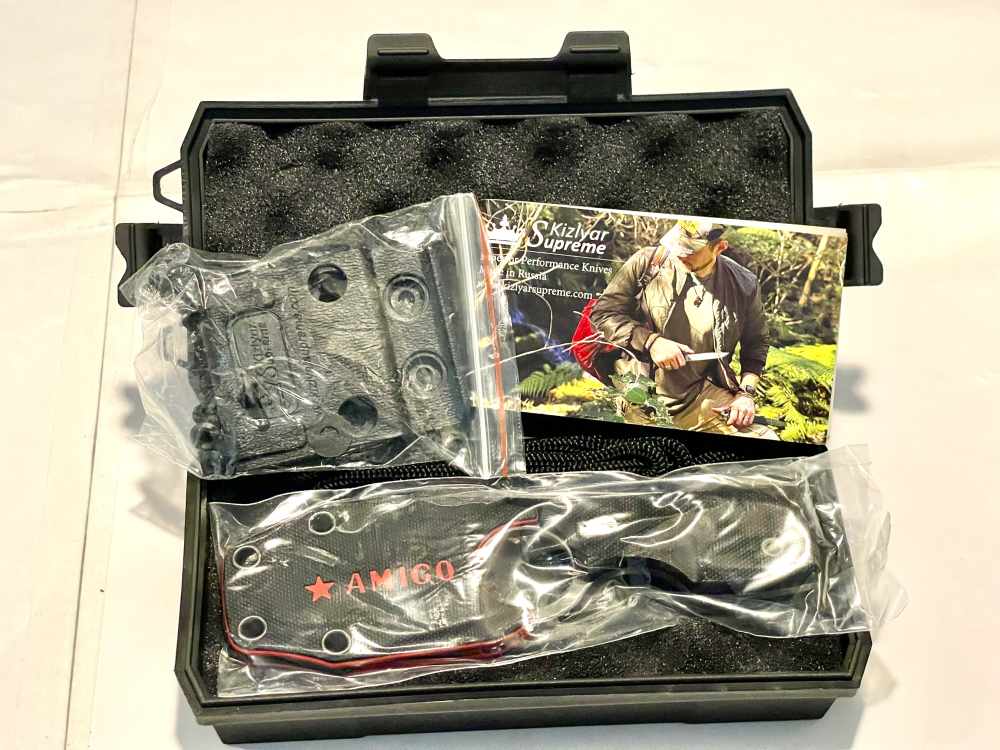 KIZLYAR SUPREME AMIGO Z — RUSSIAN FIXED BLADE NECK KNIFE — AUS-8 STEEL — G1-img-10