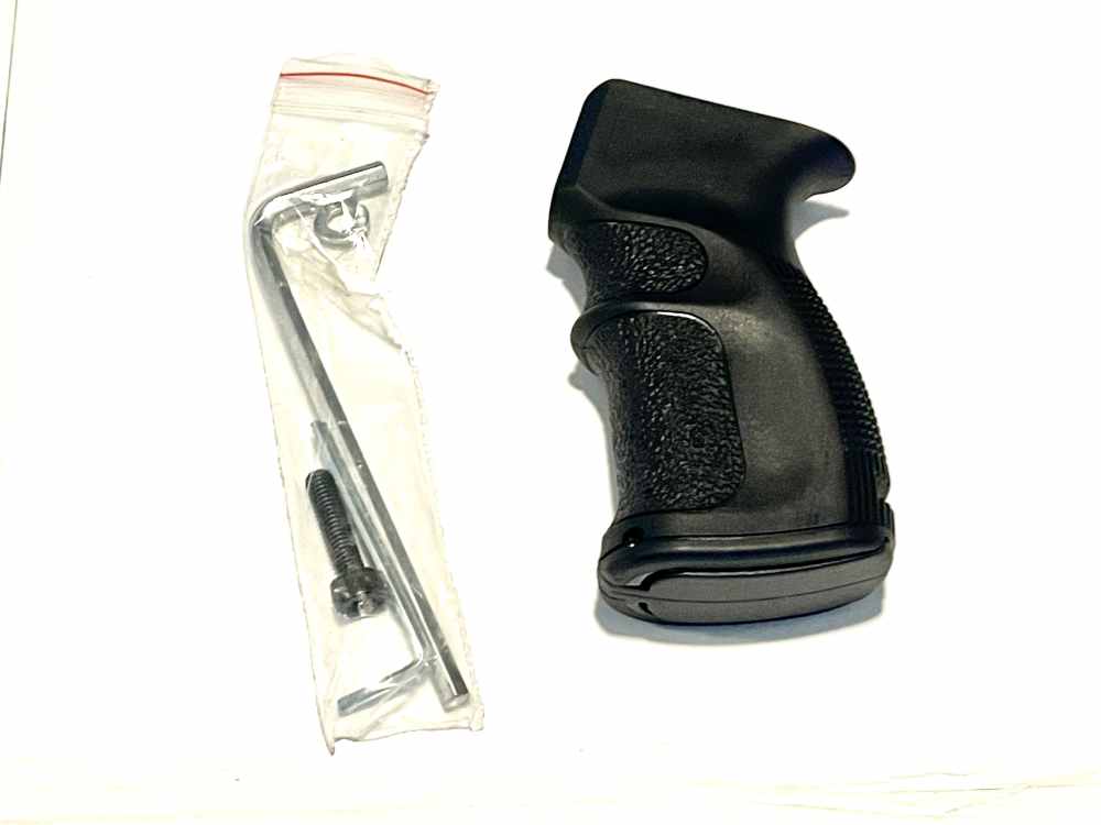 AK / AKM PISTOL GRIP WITH STORAGE COMPARTMENT — REINFORCED POLYMER — BLACK-img-0