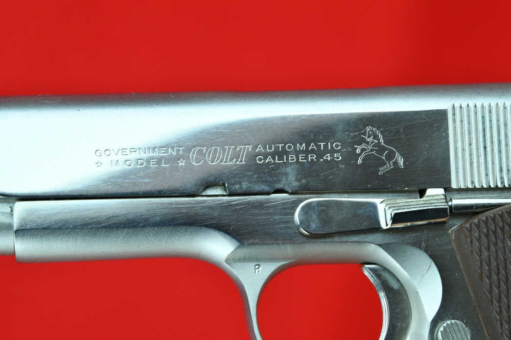 RARE, PRE-70 Series Colt 1911 Government Model - .45 ACP *FACTORY NICKEL*-img-2