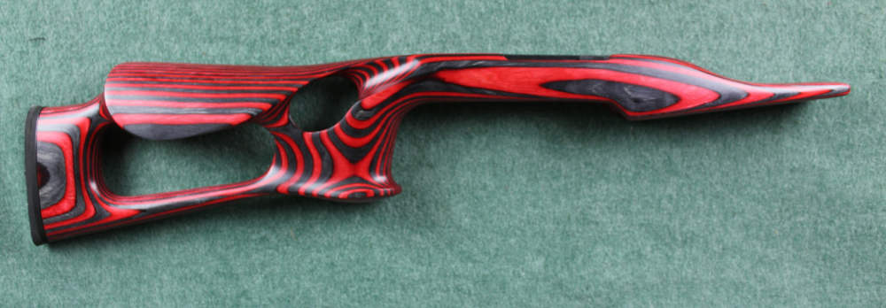 Volquartsen Ruger 10-22 Magnum LEFT Hand Thumbhole Laminated Red Grey StocK-img-3