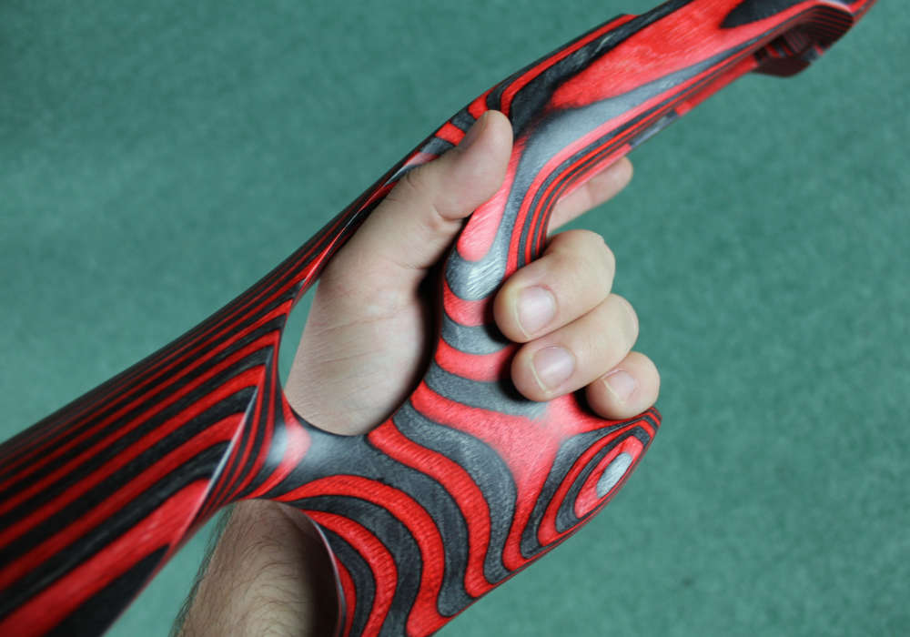 Volquartsen Ruger 10-22 Magnum LEFT Hand Thumbhole Laminated Red Grey StocK-img-6