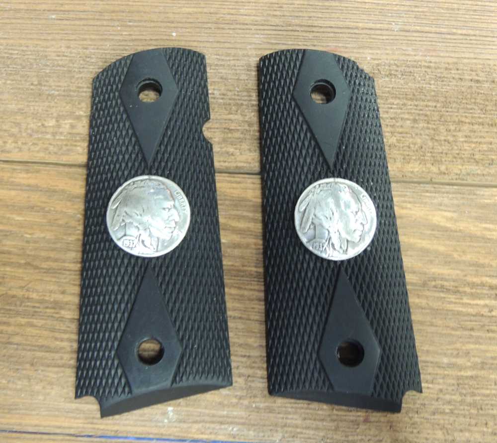 Colt Officers Model and Compact 45 Auto 1911 Frame Buffalo Nickle Grips-img-0