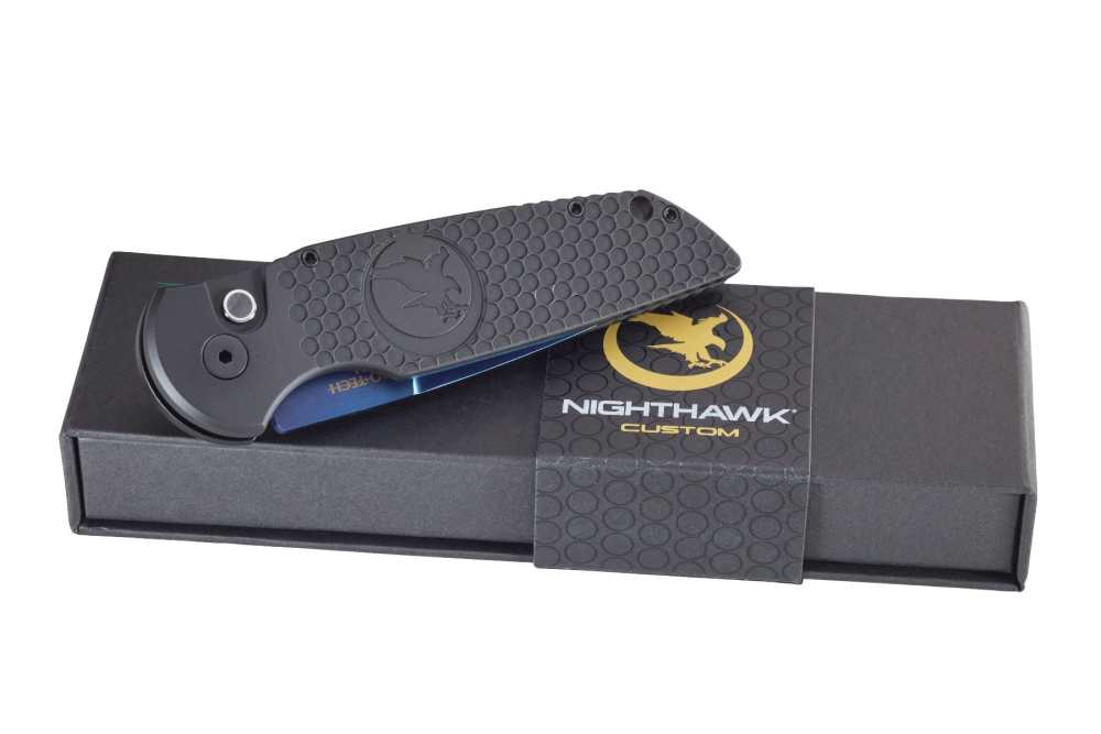 NEW! Protech Nighthawk NHC TR3 Automatic Knife Sapphire Blue Blade 3.5"-img-3