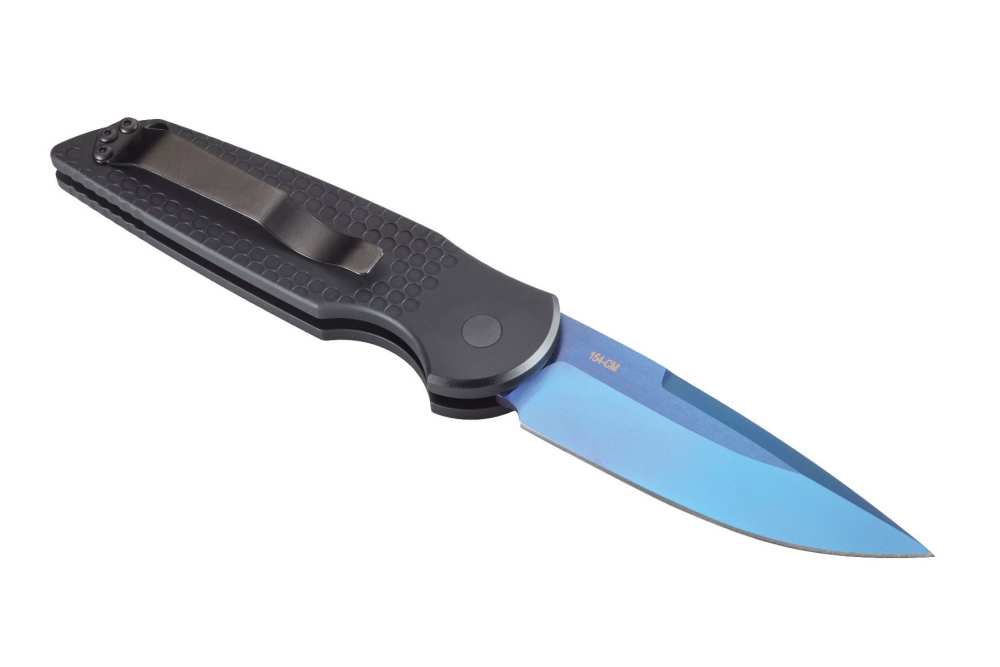 NEW! Protech Nighthawk NHC TR3 Automatic Knife Sapphire Blue Blade 3.5"-img-5