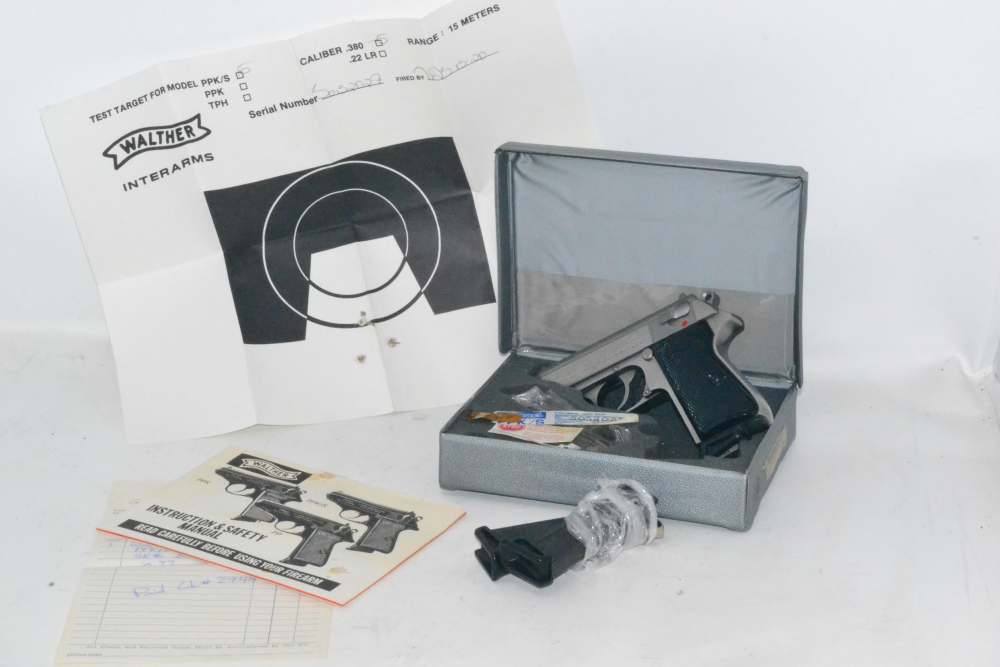 Walther PPK/S Stainless Original Case 1988 Matching Papers Target 4 Mags-img-25