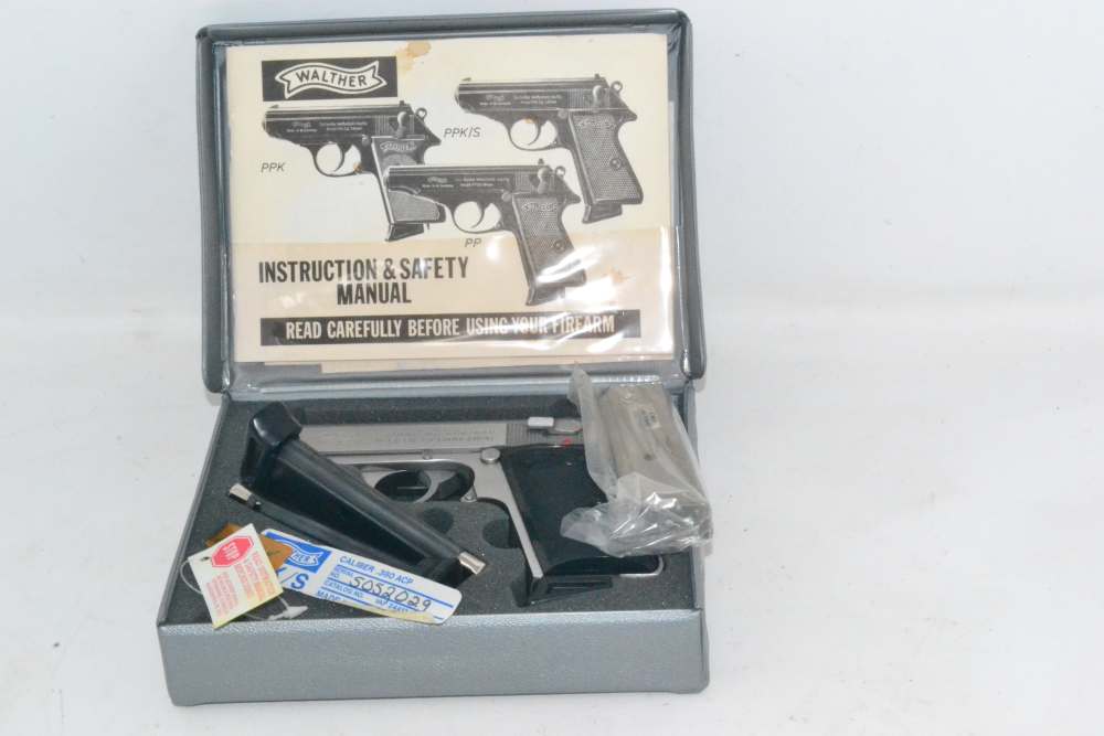 Walther PPK/S Stainless Original Case 1988 Matching Papers Target 4 Mags-img-0