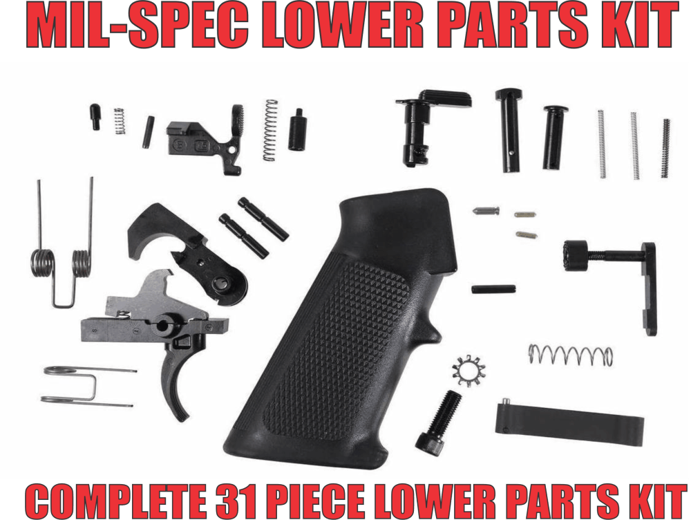 AR15 LRPK Lower Parts Kit AR9 / AR40 Mil-Spec AR-15 Complete Kit-img-0