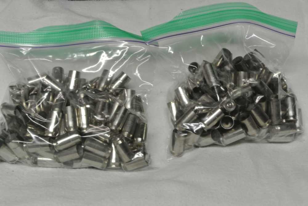 Large Lot of Once-Fired 45ACP Silver Plated Brass -img-0