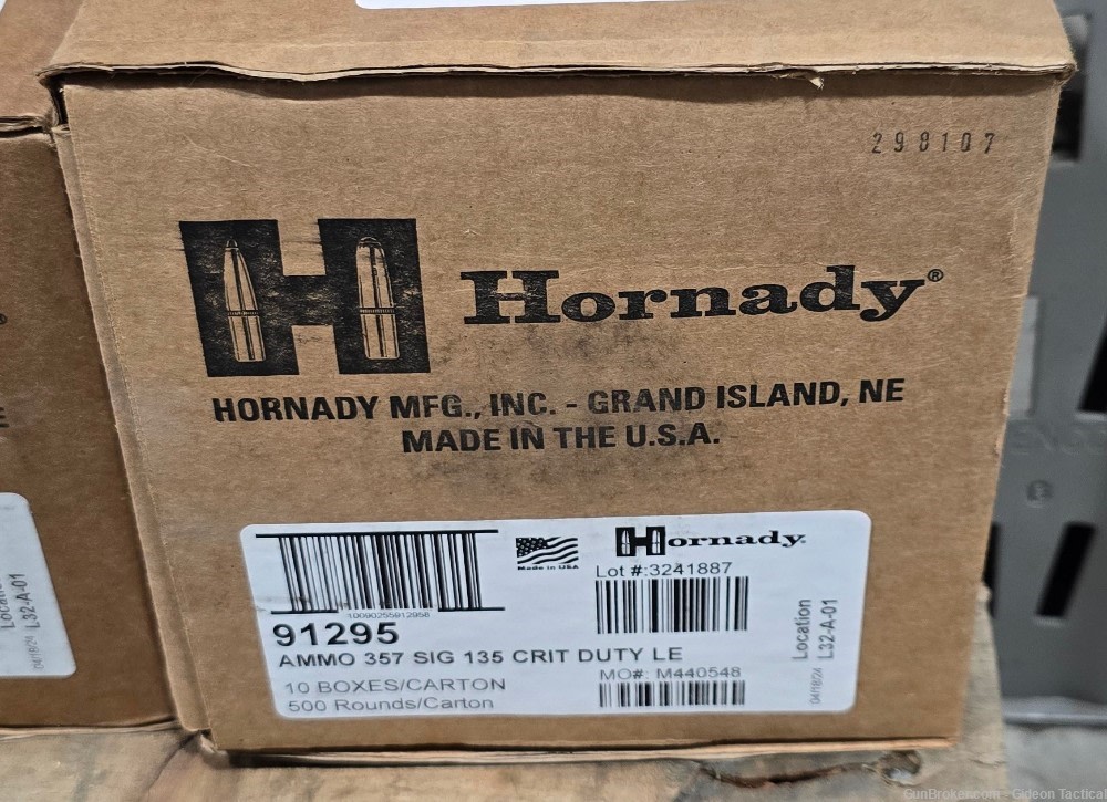 Hornady LE Critical Duty – .357 Sig – 135gr FlexLock – 500 Round Case-img-1
