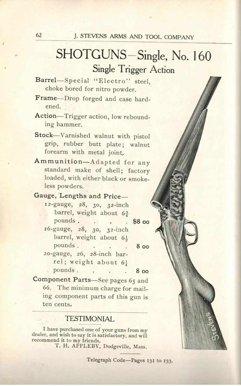 J Stevens Model 160 12 Ga Shotgun Rare Trigger Breach Release C&R-img-24