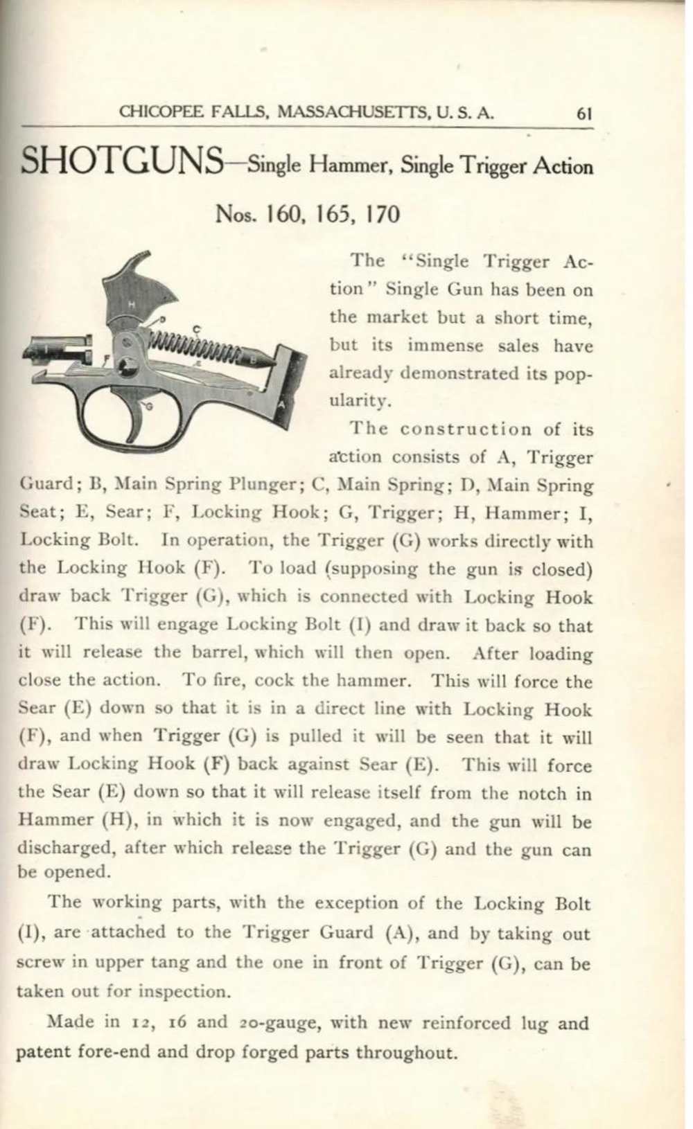 J Stevens Model 160 12 Ga Shotgun Rare Trigger Breach Release C&R-img-25