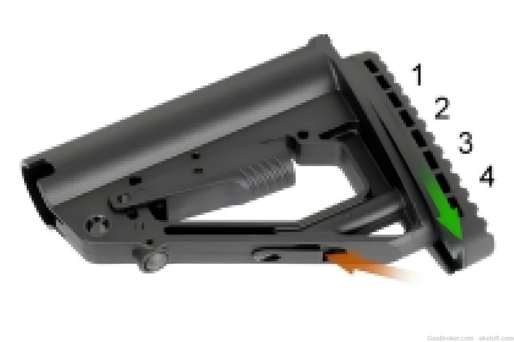 R-style polymer collapsible stock for buffer tubes (AK-12 clone)-img-1