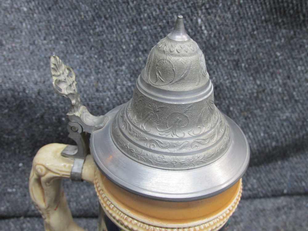 VINTAGE WEST GERMAN MADE BEER STEIN "IN THE FOREST & ON THE HEATH"-img-9