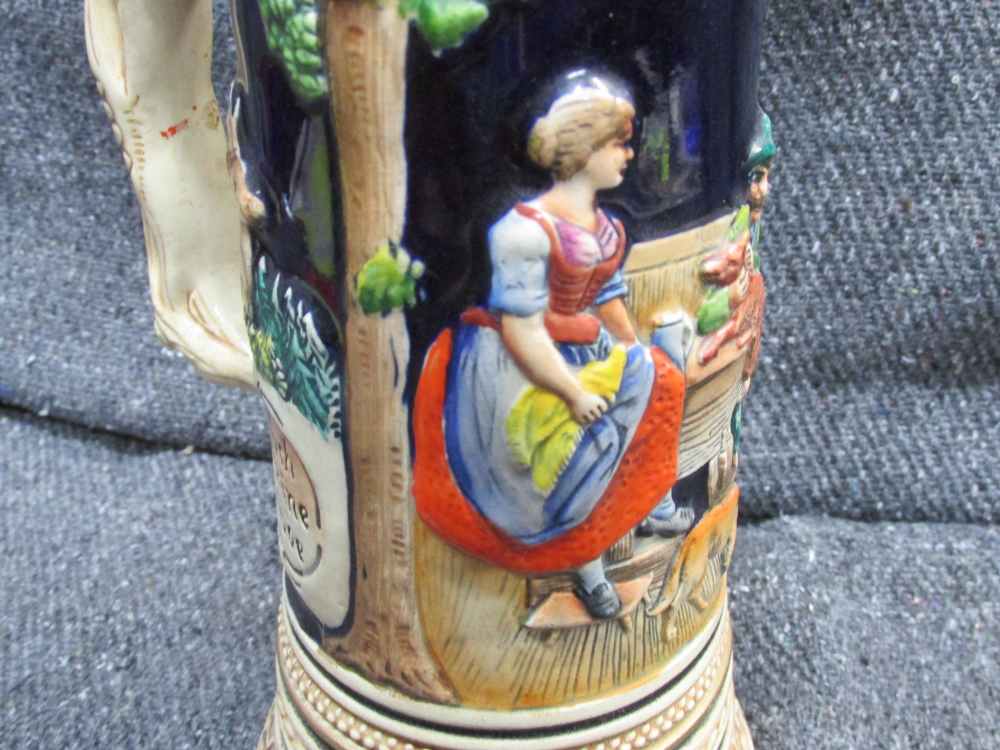 VINTAGE WEST GERMAN MADE BEER STEIN "IN THE FOREST & ON THE HEATH"-img-8