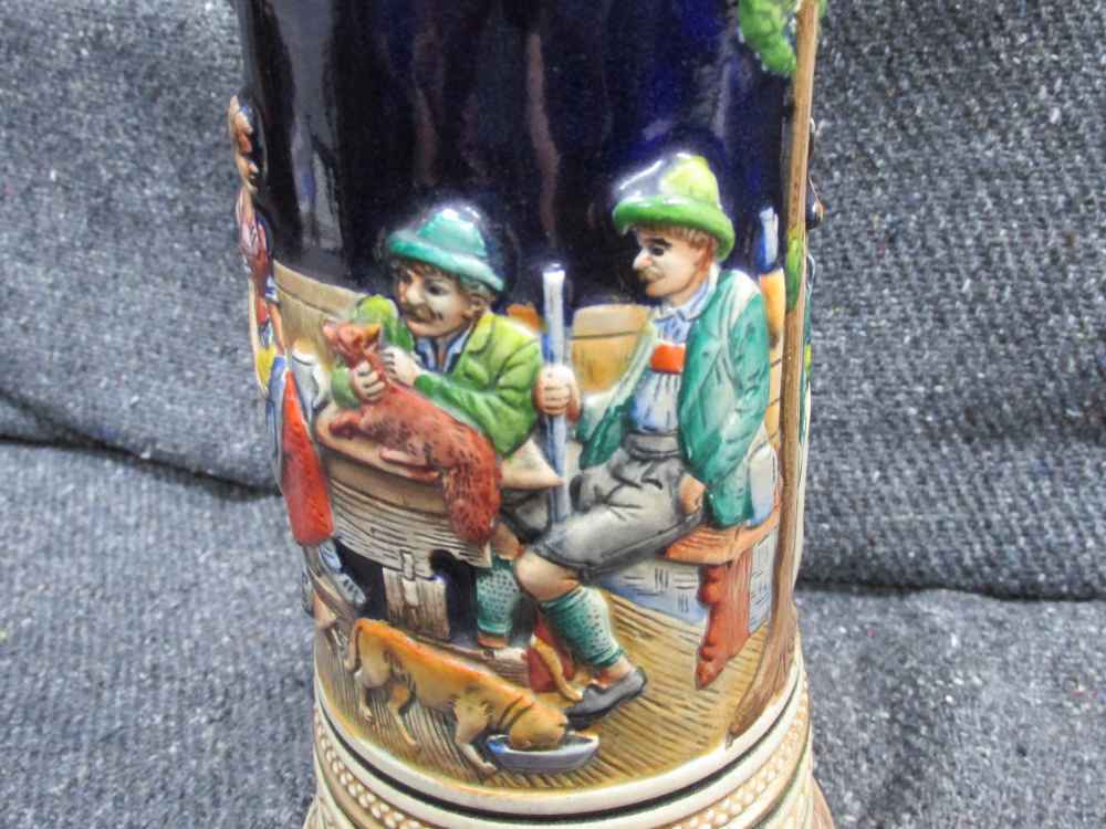 VINTAGE WEST GERMAN MADE BEER STEIN "IN THE FOREST & ON THE HEATH"-img-7