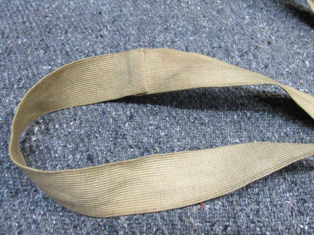 EARLY US MILITARY CANVAS COVERED METAL CANTEEN W/ CLOTH STRAP/COMPLETE CORK-img-3