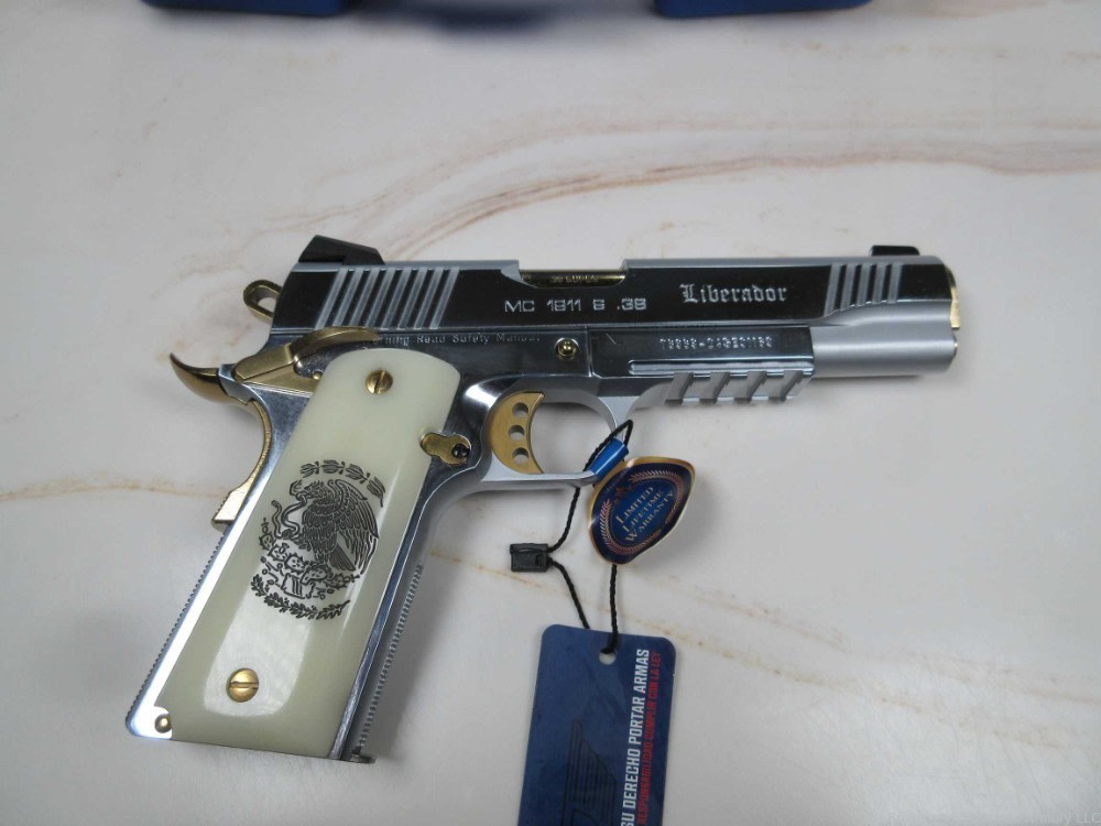 Girsan/EAA MC1911S Liberador .38 super 5" 10+1 Silver&Gold-img-1