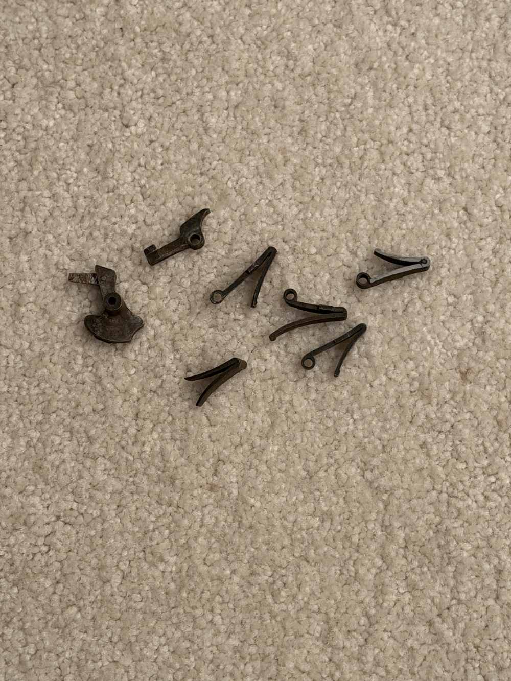 Antique Gun Nipple Canister W/old revolver parts-img-3