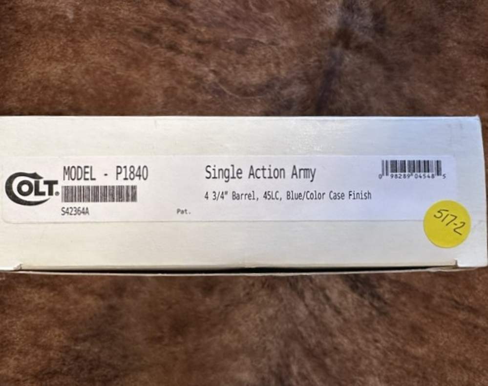 LNIB COLT SINGLE ACTION ARMY, MODEL P1840, 45 COLT, 4.75" UNFIRED, 2006-img-12