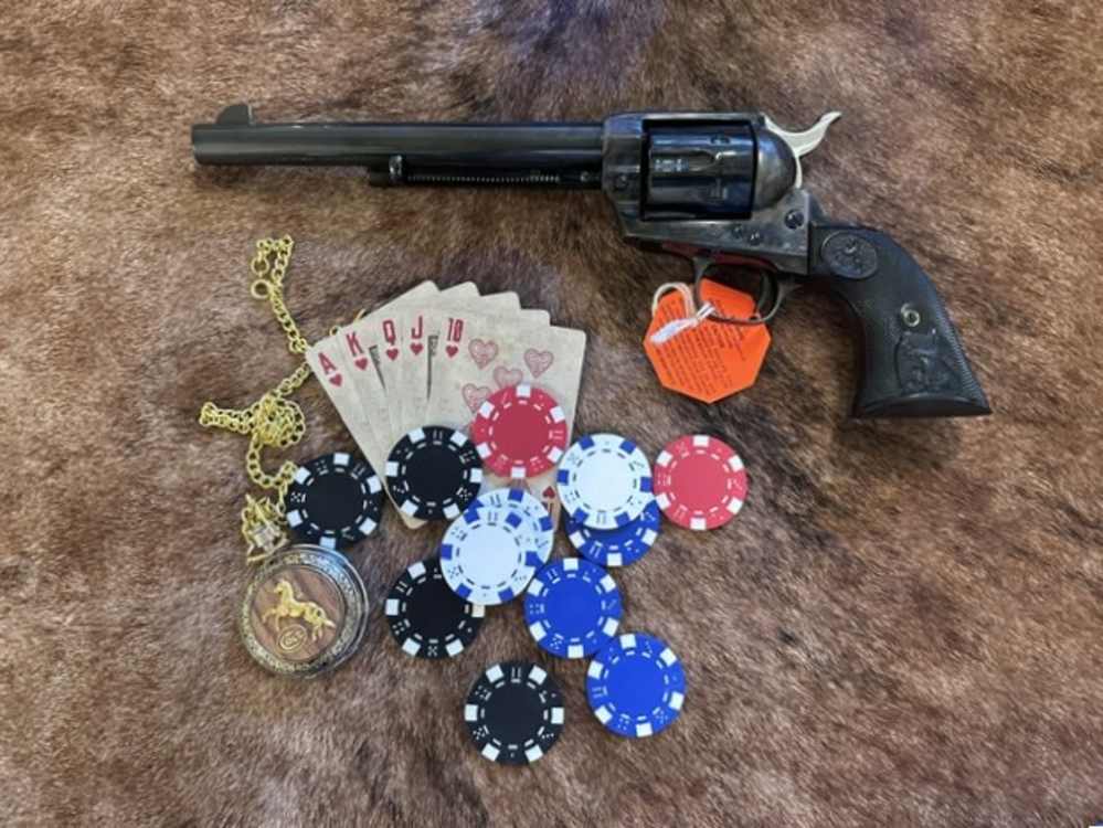 NIB COLT SAA Custom Shop PRISTINE 7.5” , Deep Blue, Model P1870 .45LC -img-0