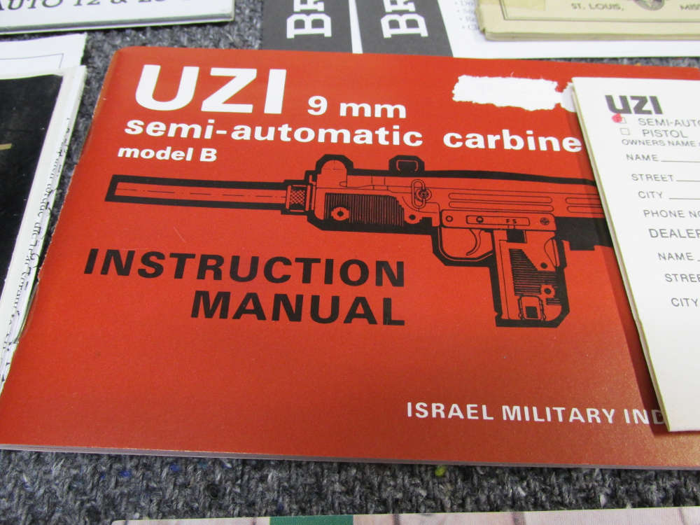 LOT OF RIFLE, SHOTGUN & PISTOL MANUALS; BROWNING, UZI, WEATHERBY-img-8