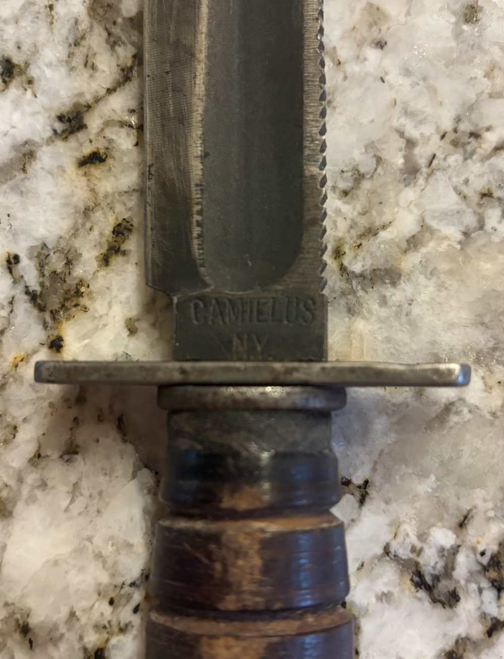 Camillus vintage combat knife with sheath-img-5