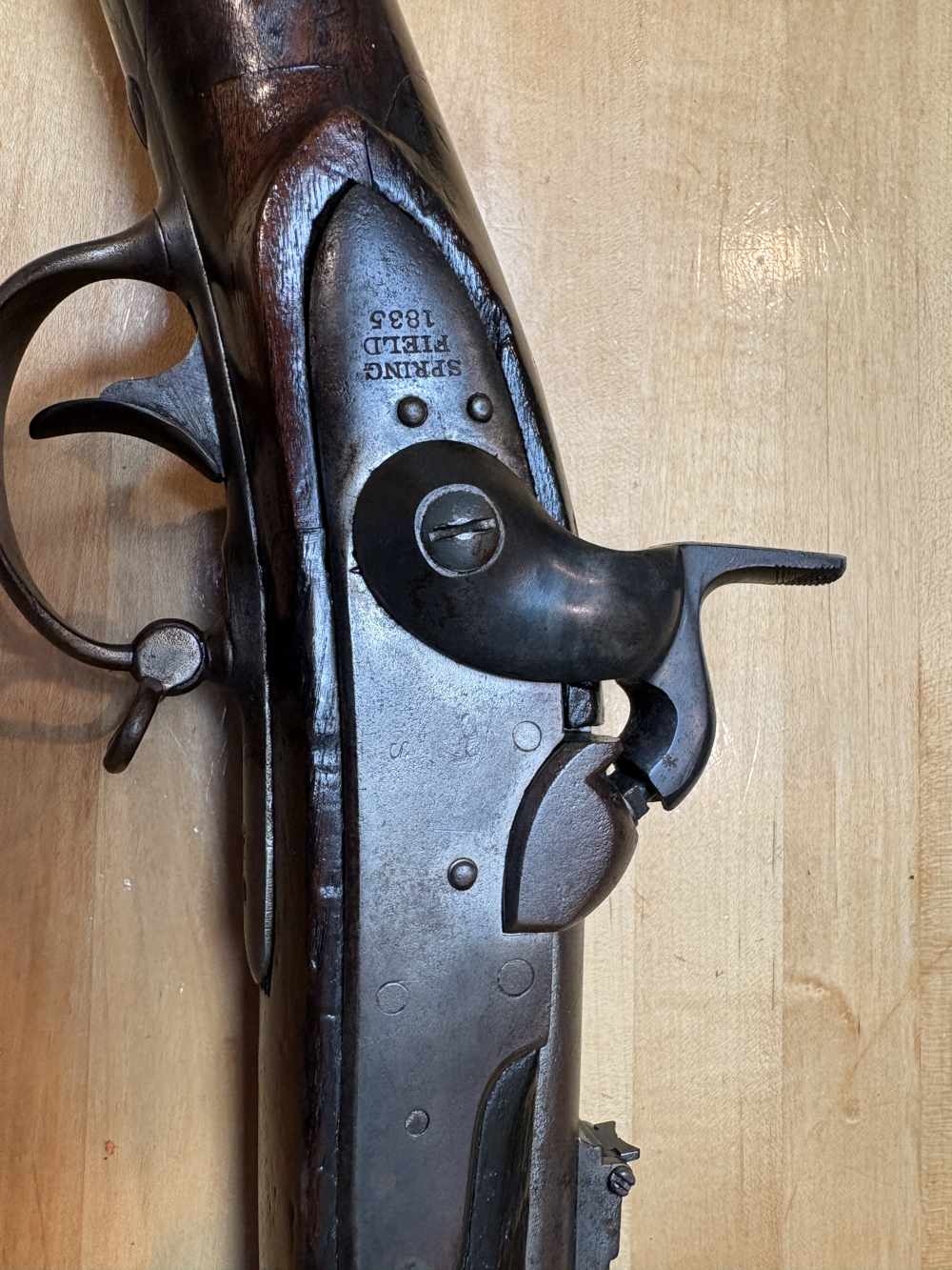 Original model 1818 Springfield rifle Dated 1835 69 Cal-img-6