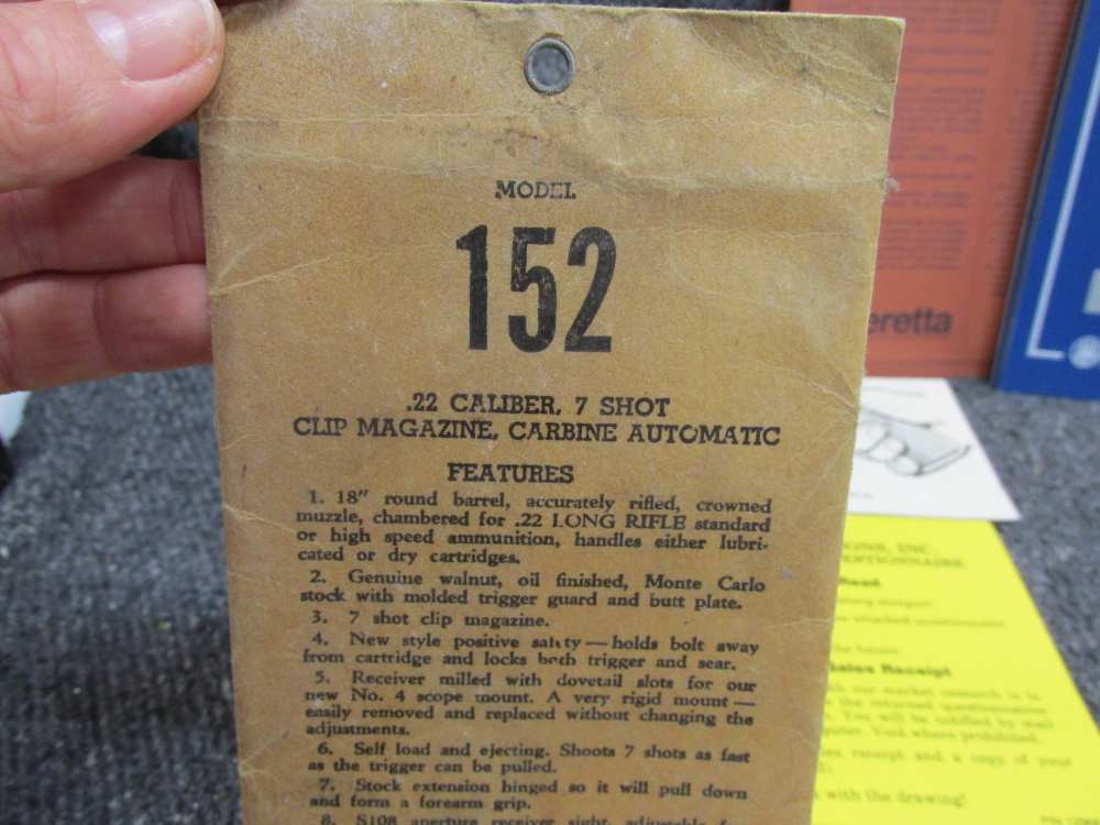 LOT OF MAUSER, RUGER, BERETTA AND MORE MANUALS, ADVERTISEMENTS, HANG TAG-img-20