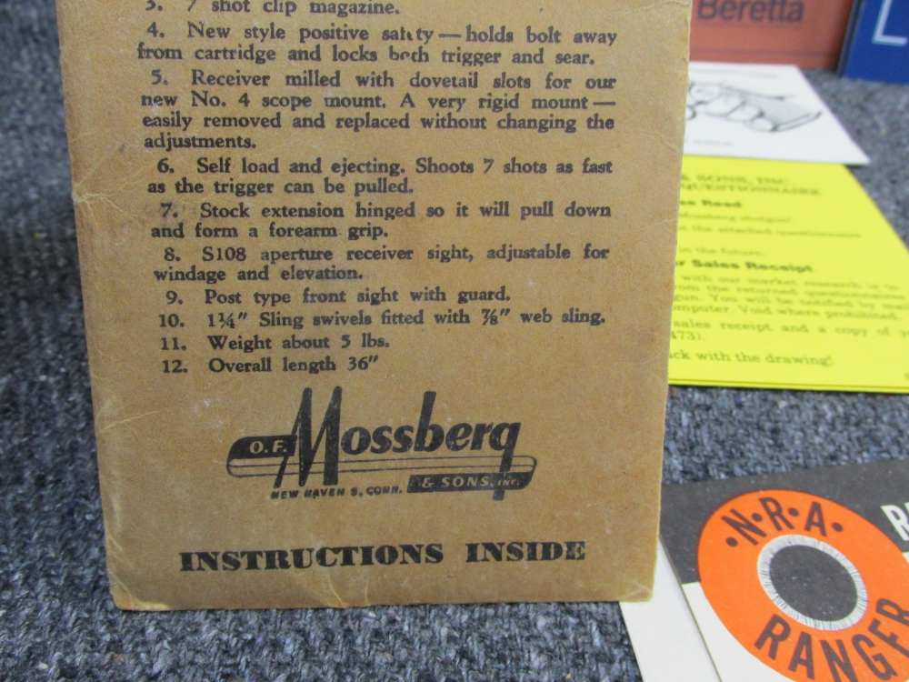 LOT OF MAUSER, RUGER, BERETTA AND MORE MANUALS, ADVERTISEMENTS, HANG TAG-img-21