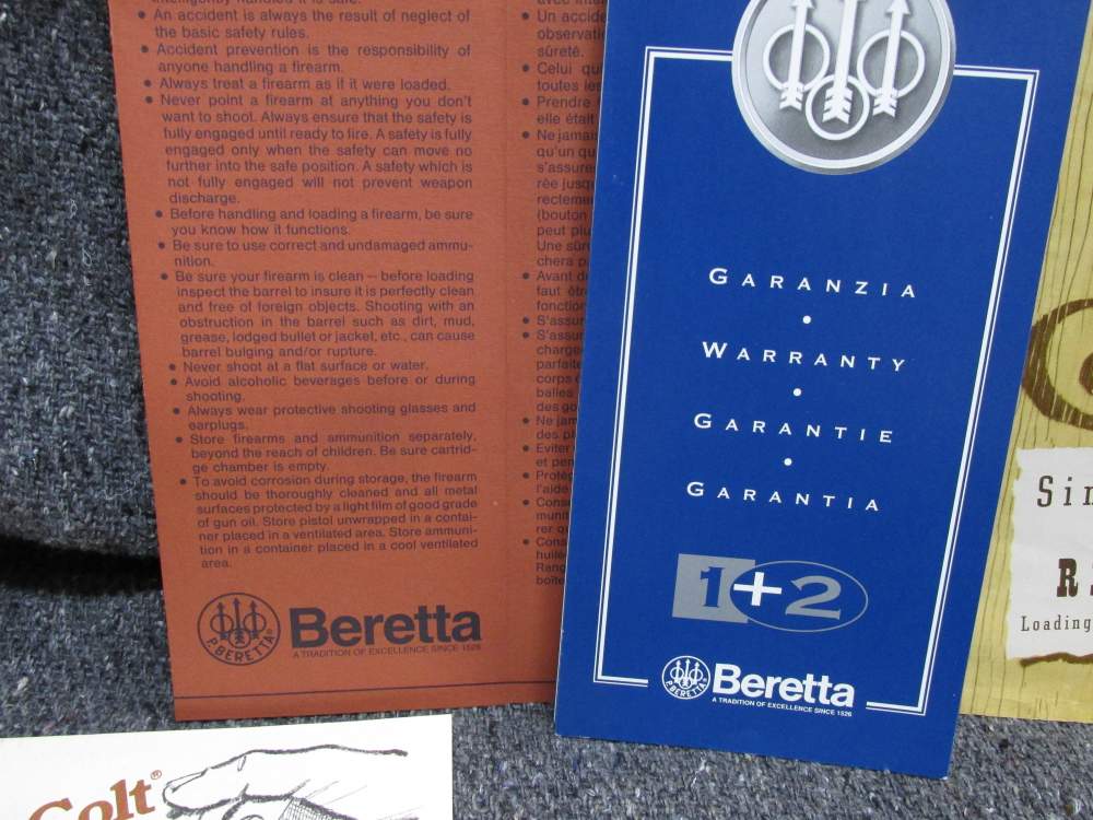 LOT OF MAUSER, RUGER, BERETTA AND MORE MANUALS, ADVERTISEMENTS, HANG TAG-img-15