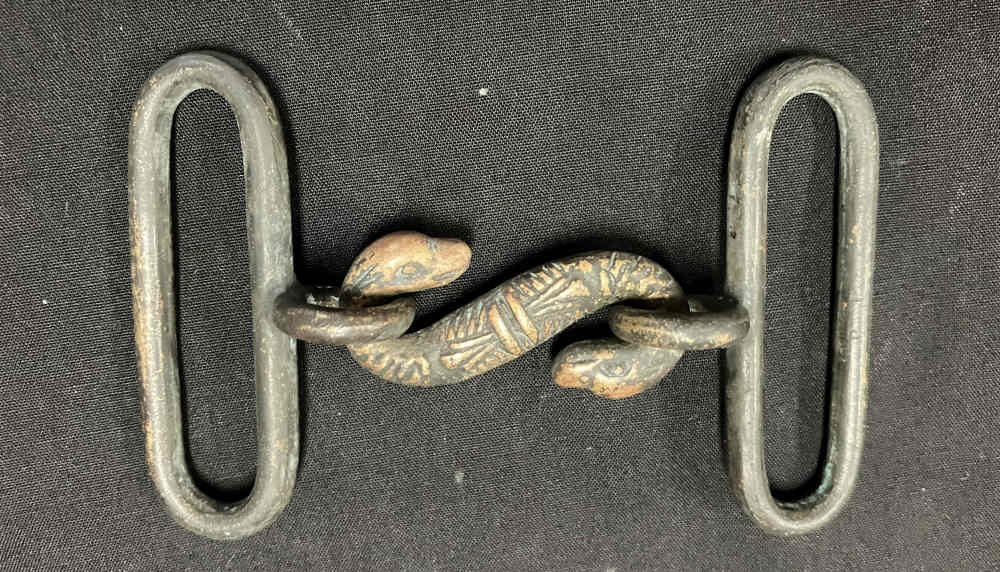 Snake Belt Buckle, Confederate States usage, English made.-img-2